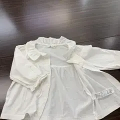 KUMIKYOKU フリル付きホワイトシャツ B M