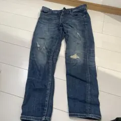 UNIQLO レディースダメージ加工ジーンズ 22/56 cm