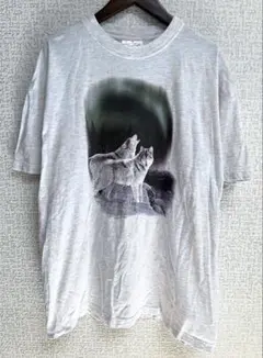 90s ユーロヴィンテージ　ウルフ　アニマルTシャツ 半袖 XXL