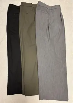 【UNIQLO】ユニクロ タックワイドパンツ レディース L 3本セット