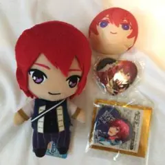 あんさんぶるスターズ！　朱桜司　ぬいぐるみ　缶バッジ