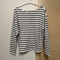 ニコアンド　長袖コットンボーダーTシャツ