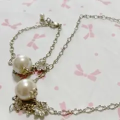 JILL STUART ネックレス　ブレスレット　パールとお花　シルバー系のサムネイル