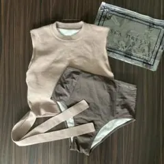 SEADRESS サイドリボンニット×ハイウエストビキニ/水着　ピンク　Mサイズ