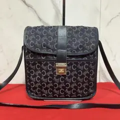 CELINE セリーヌ マカダム トリオンフ ショルダーバッグ ネイビーのサムネイル
