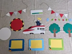 卒園祝い　入園祝い　壁面飾り　バースデーデコレーションキット電車　新幹線　こまち