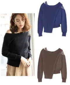 フレイアイディー　レースコンビニットプルオーバー美品