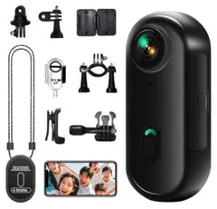 新品✨ 4Kアクションカメラ 小型ウェアラブルカメラ ボディカメラ ビデオカメラ