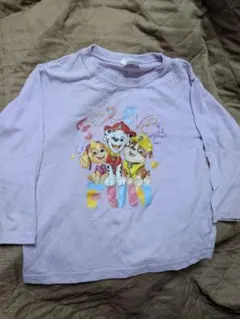 120パウ・パトロール 長袖カットソー 薄紫色