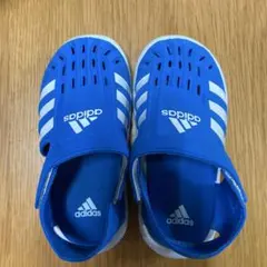 adidas 青 サンダル 17.５センチ