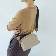 【美品】TOPKAPI リプル フライト ショルダーバッグ　トープ