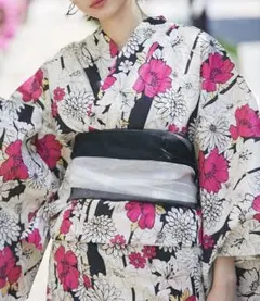 かんたん二部式浴衣セット ニコアンティーク 国内染色 セパレート浴衣