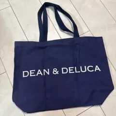 DEAN & DELUCA ラメロゴ　トートバッグ ネイビー　Ｌサイズのサムネイル