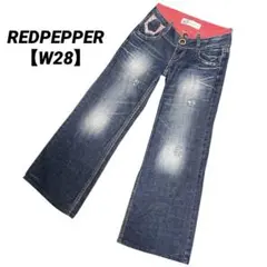 REDPEPPER レッドペッパー【W28】フレアデニム　バギー y2k 刺繍