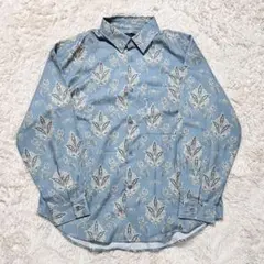 Beno レトロモチーフ グラフィックプリント レギュラーカラー ルーズシャツ