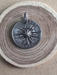 アメリカコイン　ペンダント　トップ　アポロ　バンプアウト　スタンプワーク