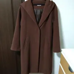 a.v.v フード付きブラウンロングコート