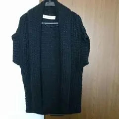 【お値下げ】美品 ZARA ブラックニットカーディガン M