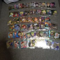 ファイル付きワンピース、ドラゴンボールウエハースシール開封済み