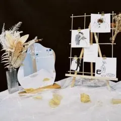 ウェルカムスペースの大人気セット ミールヘーデン風フレーム ウェーブミラー付き