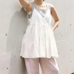 新品　フリークスストア　インド カシュクールキャミチュニック　オフホワイトのサムネイル