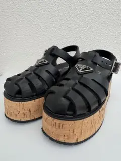 PRADA プラダ 厚底 コルクソール サンダル ブラックのサムネイル