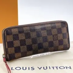 超美品】ルイヴィトン ダミエ クレマンス ラウンドファスナー 長財布
