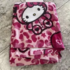 ハローキティ(着ぐるみキティ)ピンクヒョウ柄 バスタオル