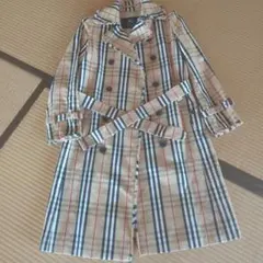 BURBERRY チェック柄 フリンジ トレンチコート