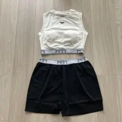 【新品】ROXY ロキシー 水着 カップ付アメリカンスリーブ上下セット