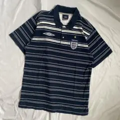 umbro イングランド代表 ボーダー ポロシャツ ゲームシャツ - メルカリ