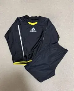 【美品】adidas キッズ　ピステ上下セット　ブラック/イエロー　サイズ140