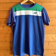 ヨネックス YONEX バドミントンシャツ S 青/緑/白
