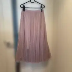 ミッシュマッシュ MISCHMASCHピンク チュール フレアスカート