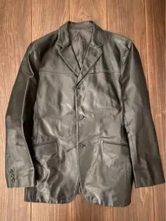 タケオキクチ　牛革レザー　テーラード　ジャケット　ブラック