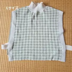 グリーンチェックニットベスト Lサイズのサムネイル