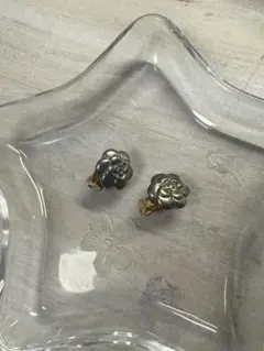 花形 シルバー ゴールド イヤリング