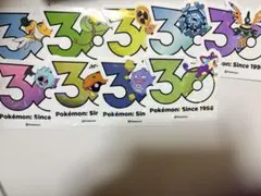 ポケモン 30周年記念 ステッカー まとめ売り 韓国 BW セット バラ売り