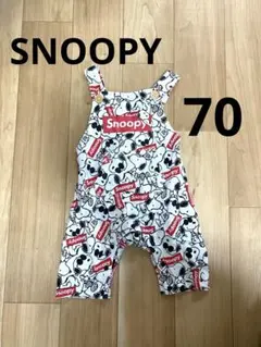 サロペット　SNNOPY スヌーピー　ズボン　オーバーオール　赤　男女兼用
