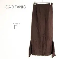 【チャオパニック】ロングスカート サイドスリット ウエストゴム ハイウエスト F