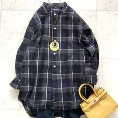 ジムフレックス 長袖シャツ チェック ロゴ刺繍 コットン 14