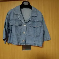 PAGEBOYライトデニム ショート丈ジャケット