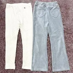 petit main2点ハートポケット　フレアパンツ