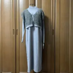 ニットワンピース&ベスト2点セット新品！最終出品！最終値下げ！