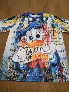 ドナルドダック GUILTY OF LOVE Tシャツ 派手　ディズニー　目立つ