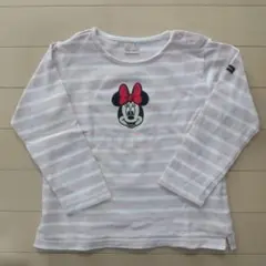 ミニーマウス 刺繍長袖カットソー プティマイン 110