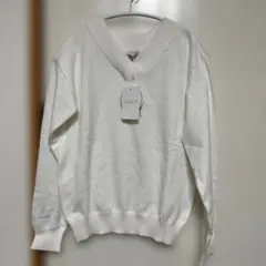 ニット vネック 白