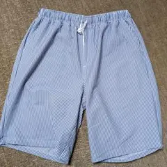青と白のストライプショートパンツ LL