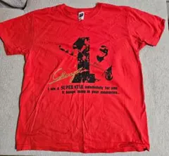 新庄 赤 プリント Tシャツ Mサイズ