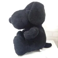 スヌーピー ぬいぐるみ ブラック タグ付き バツ目